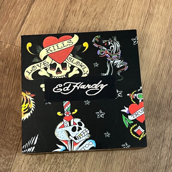 NEW Ed Hardy Skull Pendant Mens Stainless Steel Necklace - Picture 5 of 9